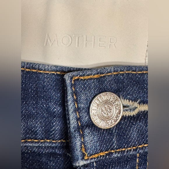 MOTHER Insider Cropped Step Fray Women's Blue Jeans - Picture 11 of 16